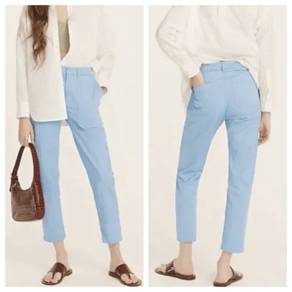 J.Crew Patch Pocket Slim Boyfriend Chino Pant Blue Mist Size 31 Long
